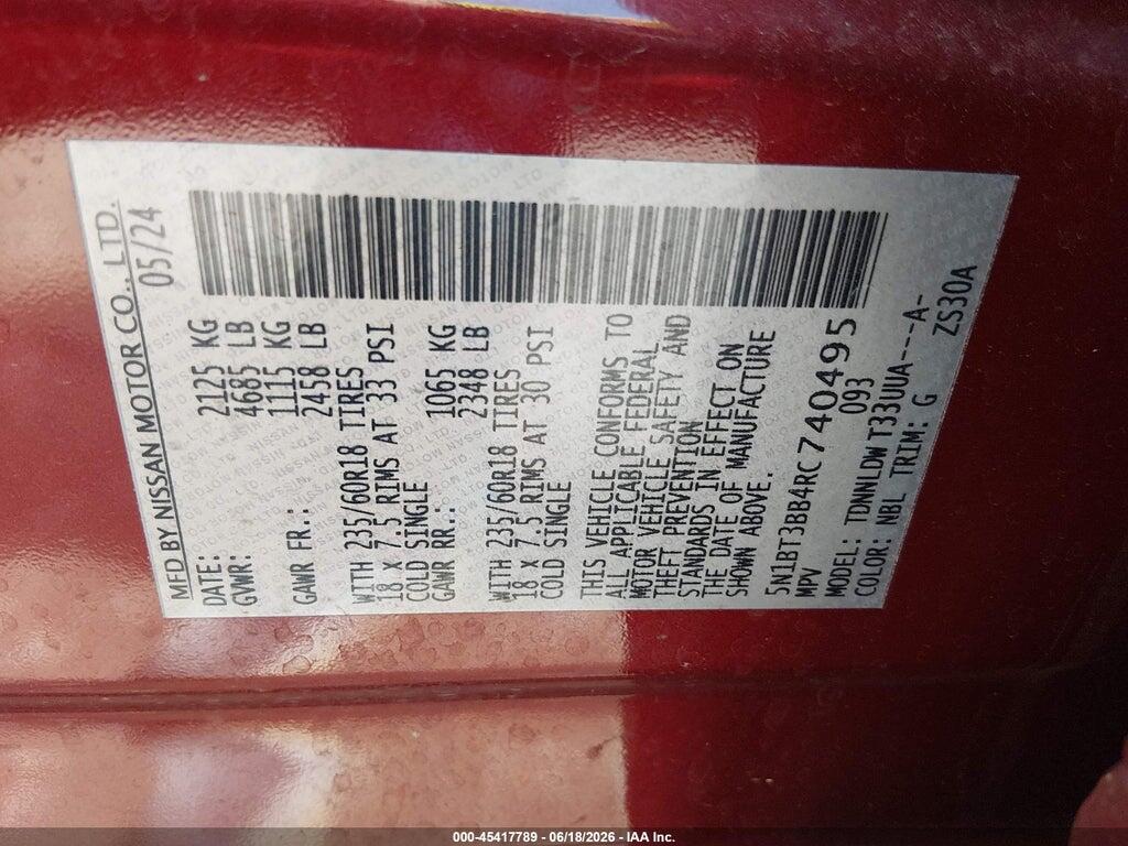 5N1BT3BB4RC740495 2024 NISSAN ROGUE photo no. 9