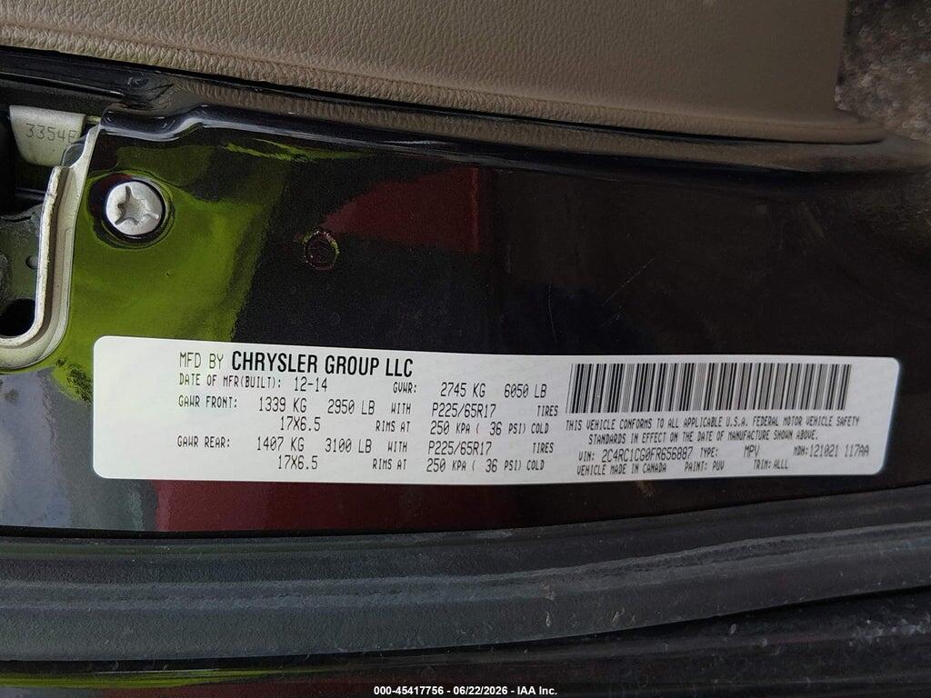 2C4RC1CG0FR656887 2015 CHRYSLER TOWN & COUNTRY photo no. 9