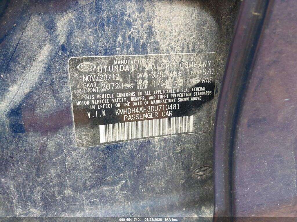 KMHDH4AE3DU713481 2013 HYUNDAI ELANTRA photo no. 9