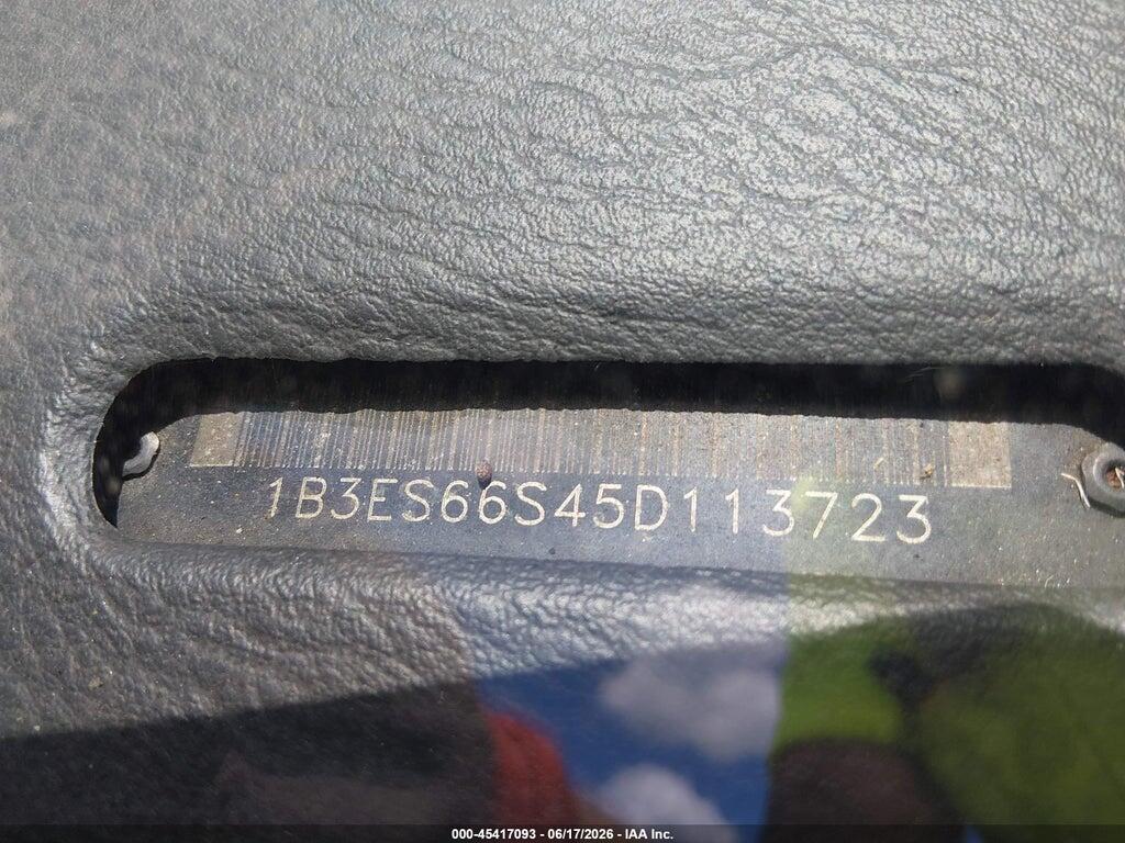 1B3ES66S45D113723 2005 DODGE SRT4 photo no. 9
