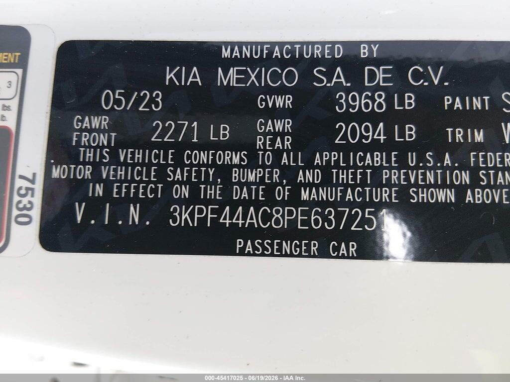 3KPF44AC8PE637251 2023 KIA FORTE photo no. 9