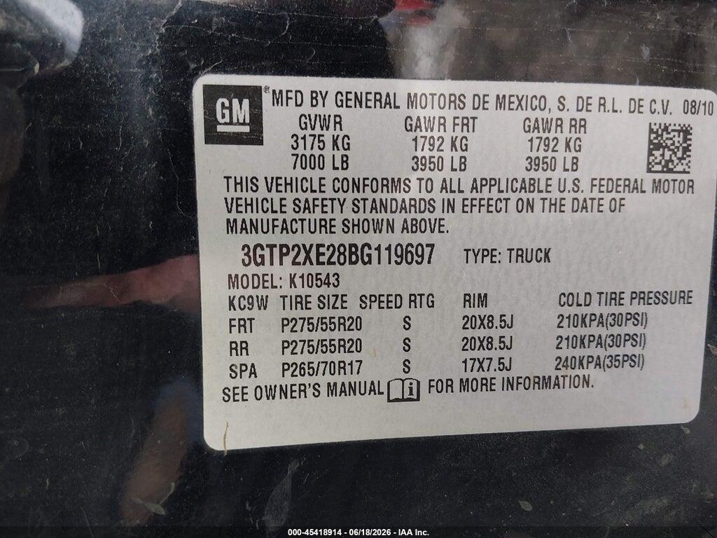 3GTP2XE28BG119697 2011 GMC SIERRA 1500 photo no. 9