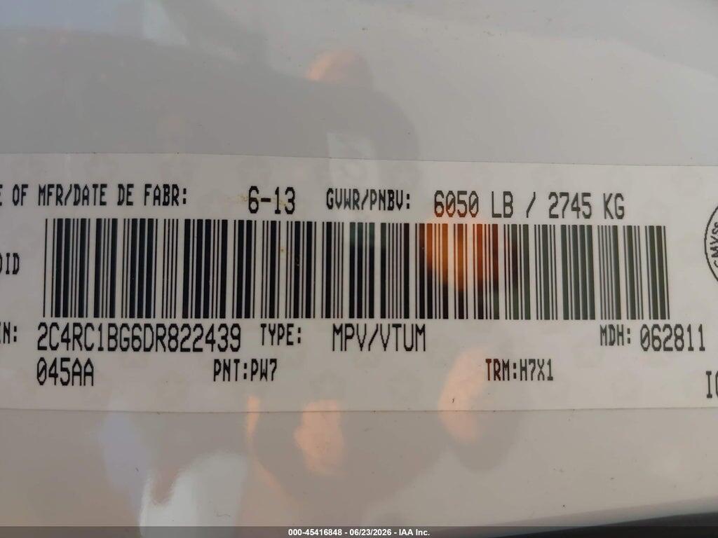 2C4RC1BG6DR822439 2013 CHRYSLER TOWN & COUNTRY photo no. 9