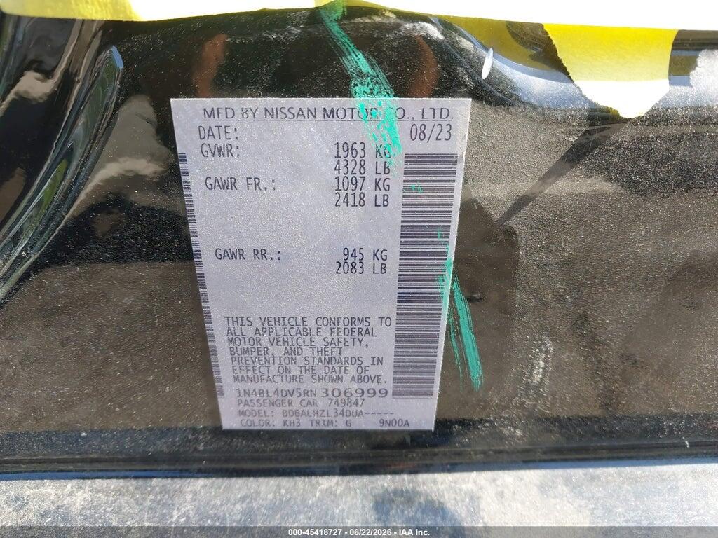 1N4BL4DV5RN306999 2024 NISSAN ALTIMA photo no. 9