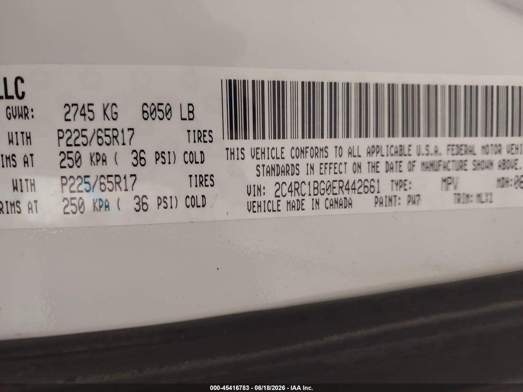 2C4RC1BG0ER442661 2014 CHRYSLER TOWN & COUNTRY photo no. 9