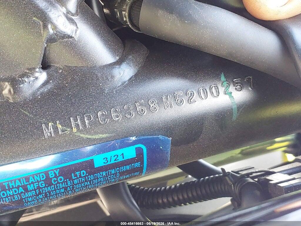 MLHPC6358M5200257 2021 HONDA CB500 photo no. 10