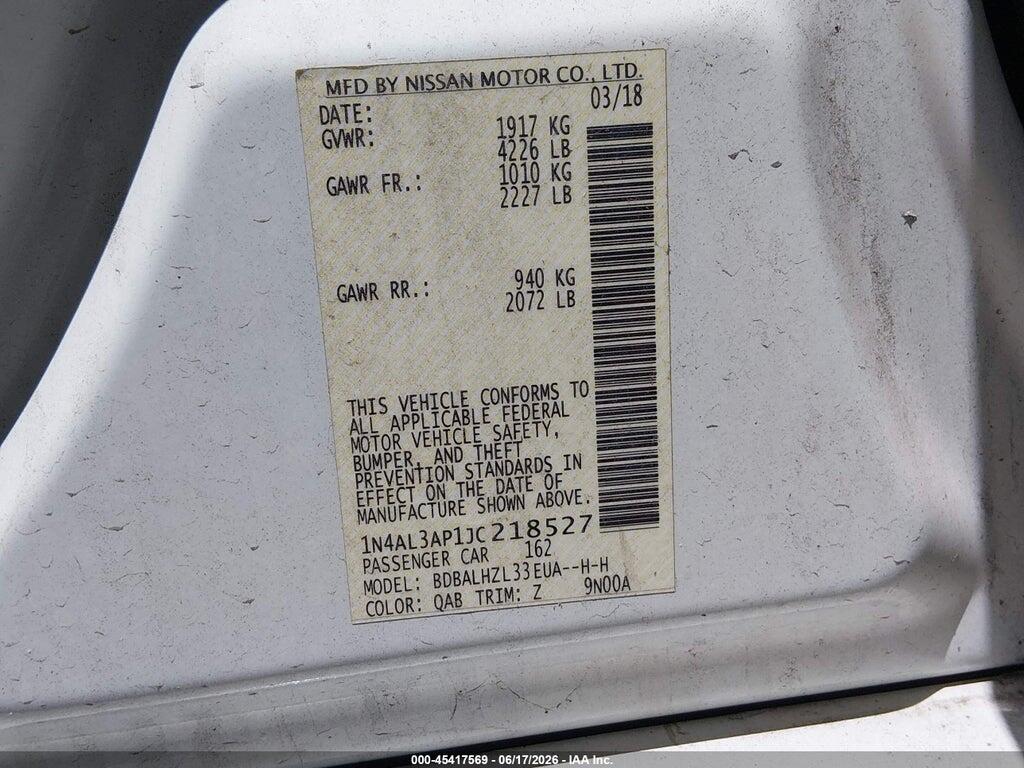 1N4AL3AP1JC218527 2018 NISSAN ALTIMA photo no. 9