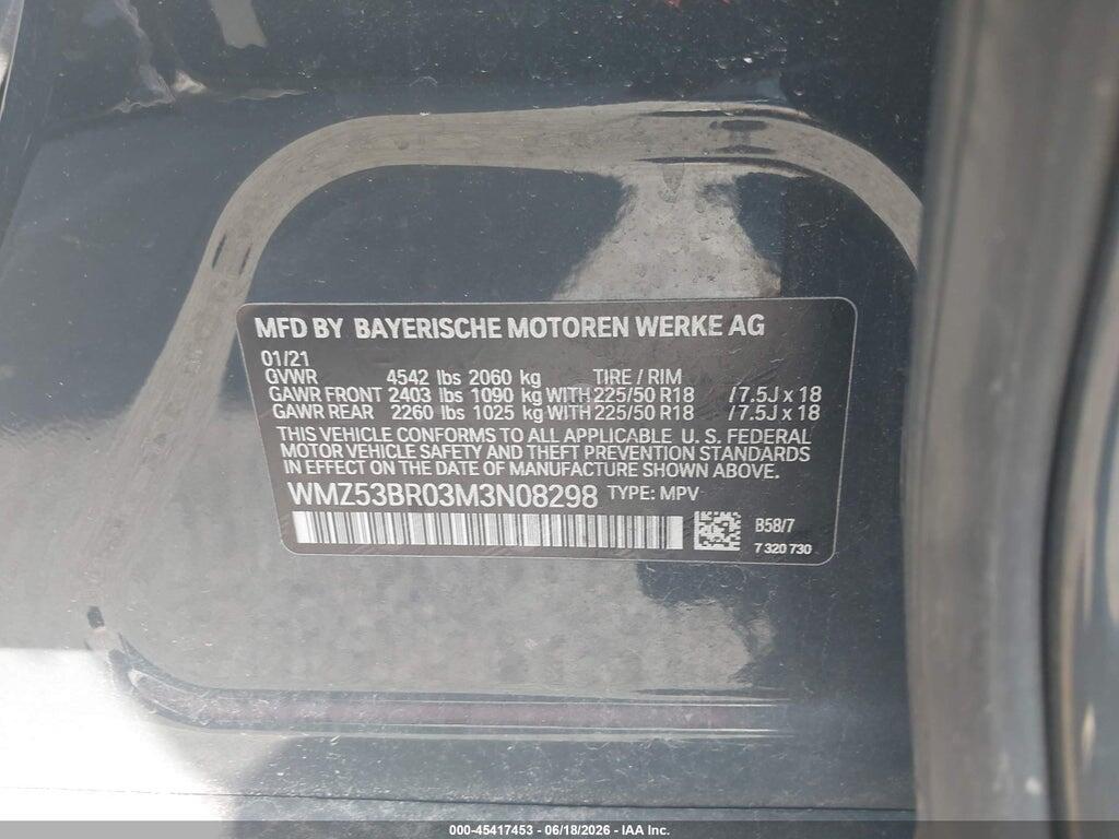 WMZ53BR03M3N08298 2021 MINI COUNTRYMAN photo no. 9