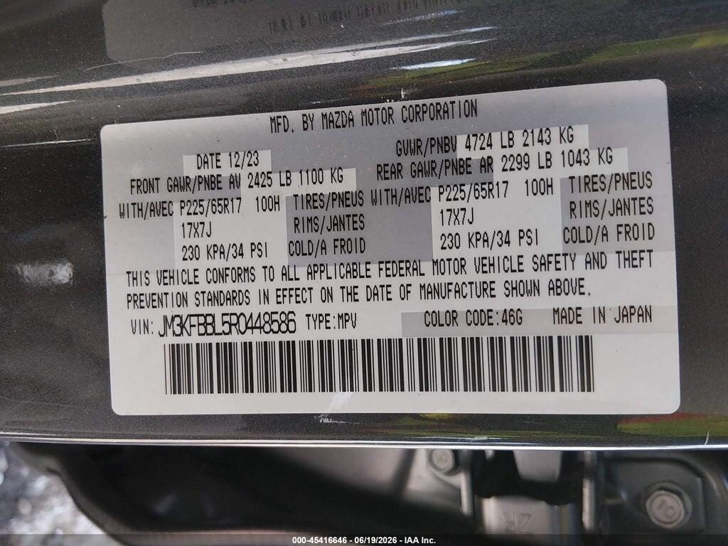 JM3KFBBL5R0448586 2024 MAZDA CX-5 photo no. 9
