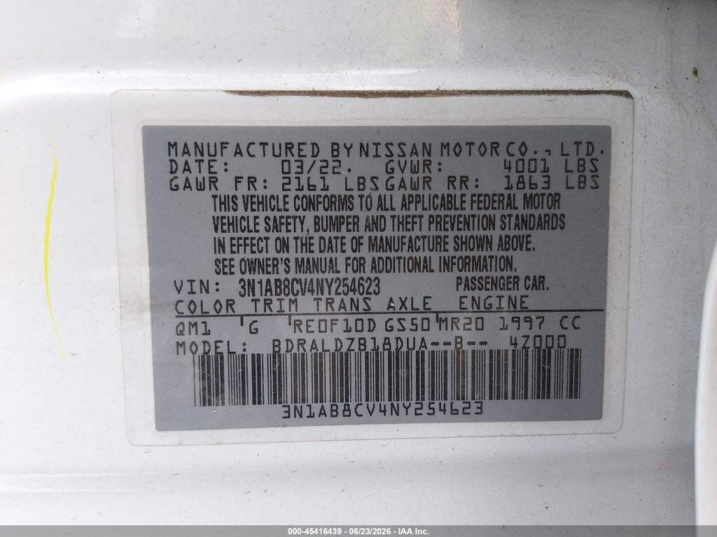 3N1AB8CV4NY254623 2022 NISSAN SENTRA photo no. 9