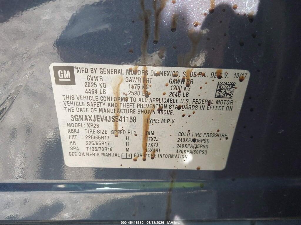 3GNAXJEV4JS541158 2018 CHEVROLET EQUINOX photo no. 9