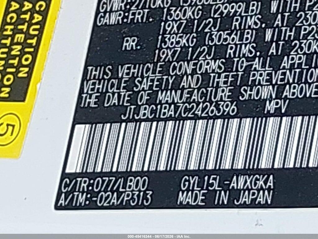 JTJBC1BA7C2426396 2012 LEXUS RX 450H photo no. 9