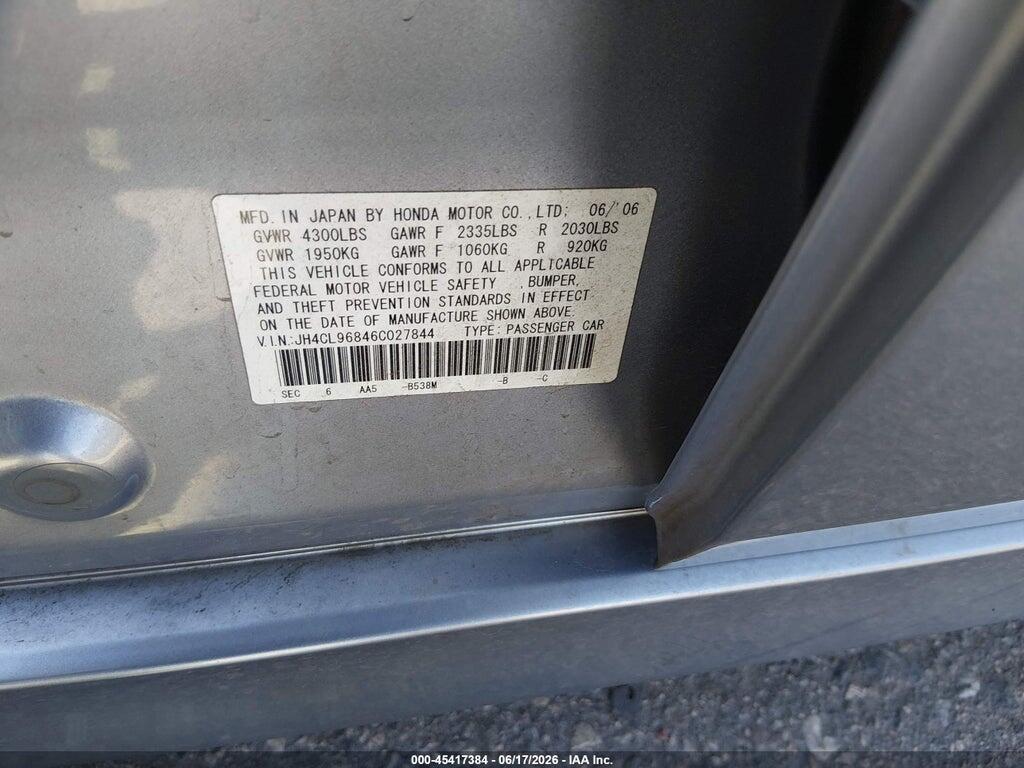 JH4CL96846C027844 2006 ACURA TSX photo no. 9