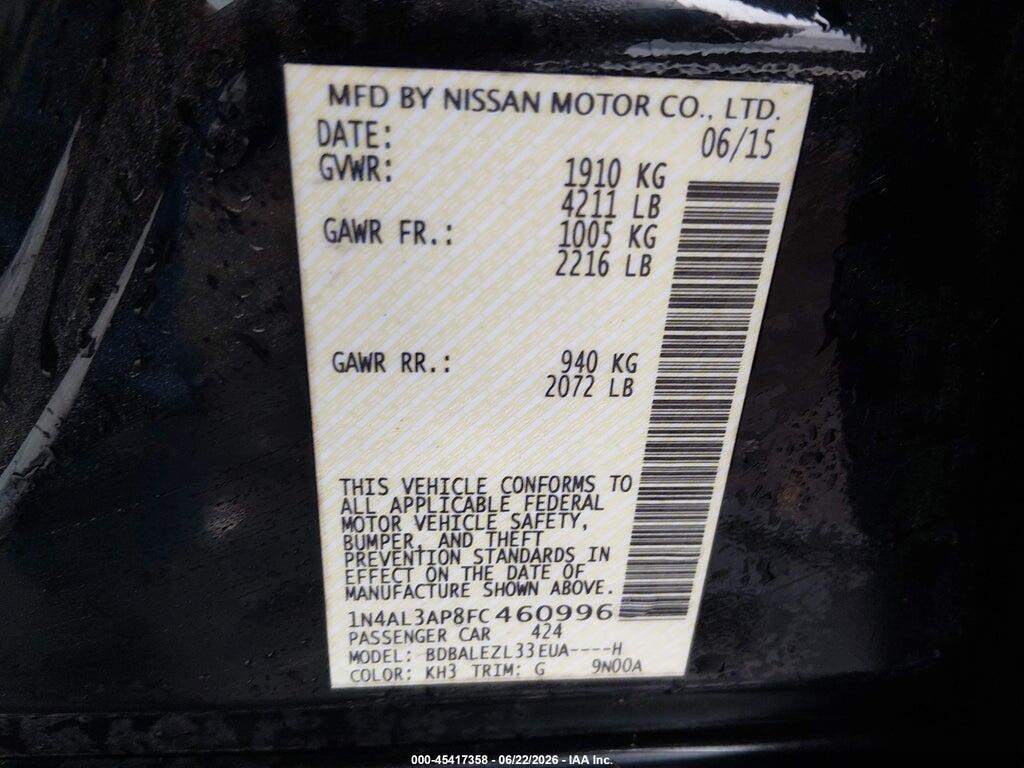 1N4AL3AP8FC460996 2015 NISSAN ALTIMA photo no. 9