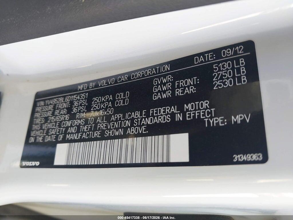 YV4952BL6D1154351 2013 VOLVO XC70 photo no. 9