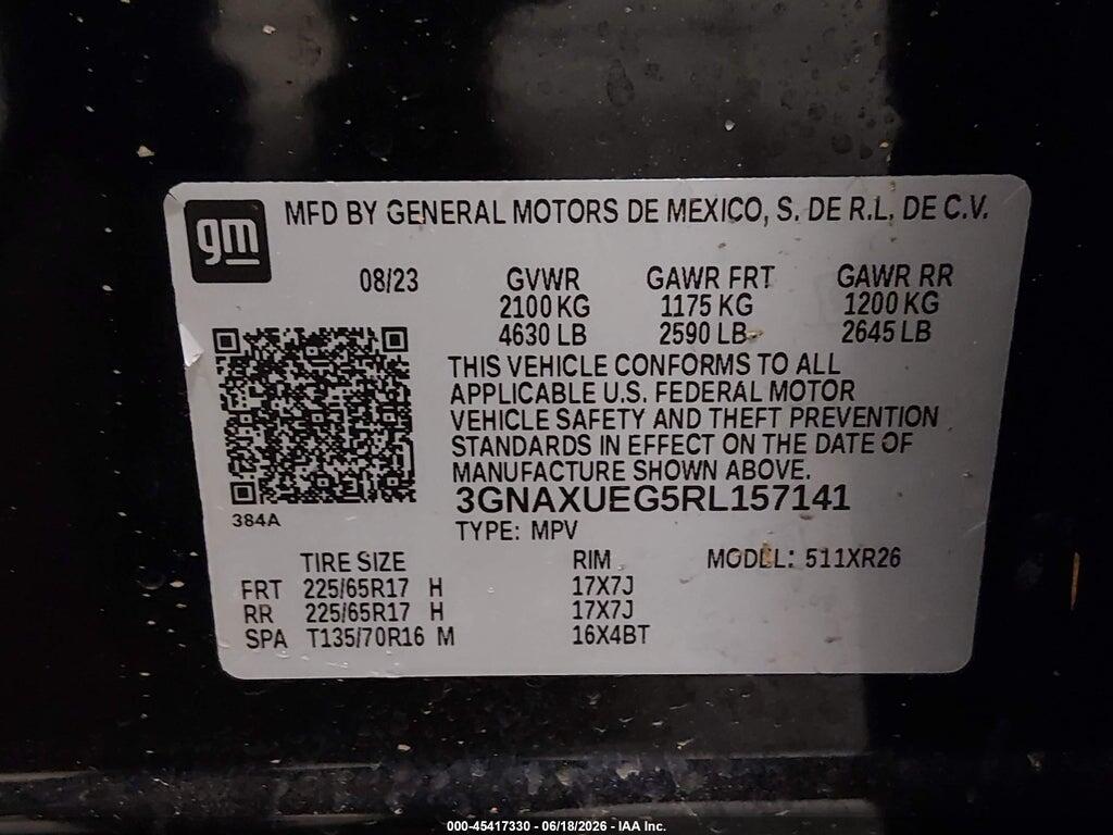 3GNAXUEG5RL157141 2024 CHEVROLET EQUINOX photo no. 9