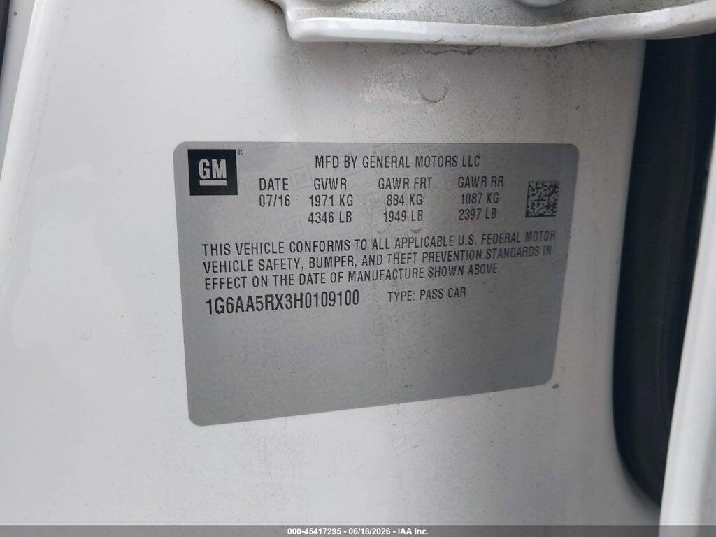 1G6AA5RX3H0109100 2017 CADILLAC ATS photo no. 9
