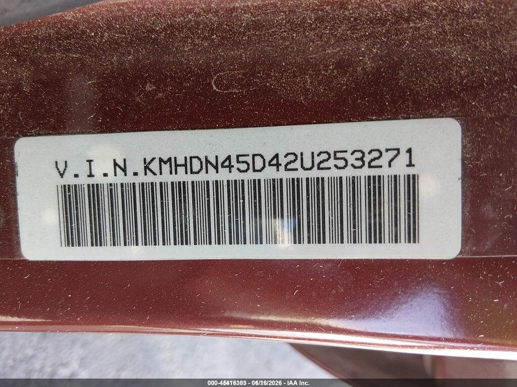 KMHDN45D42U253271 2002 HYUNDAI ELANTRA photo no. 9