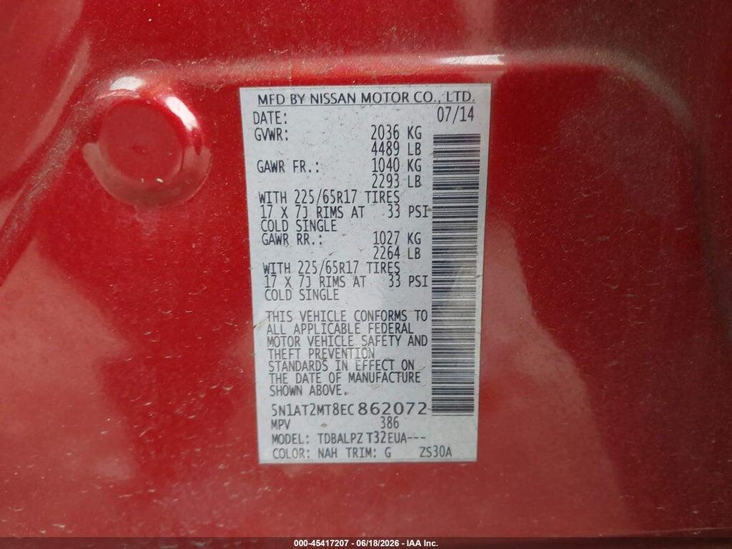 5N1AT2MT8EC862072 2014 NISSAN ROGUE photo no. 9