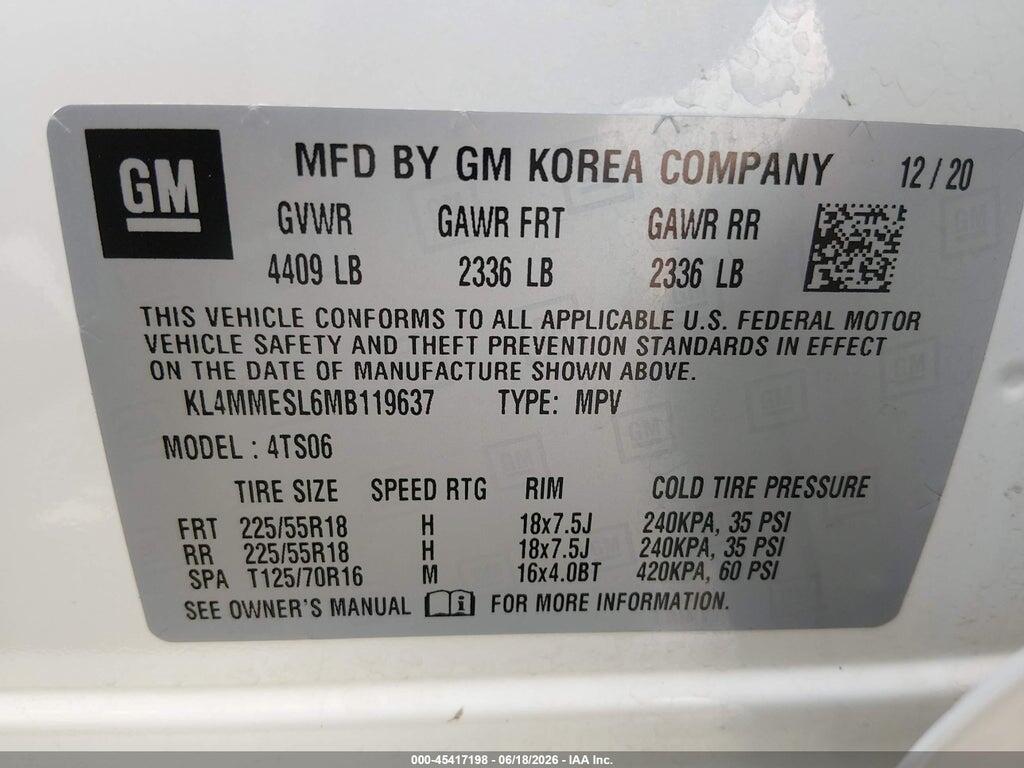 KL4MMESL6MB119637 2021 BUICK ENCORE GX photo no. 9