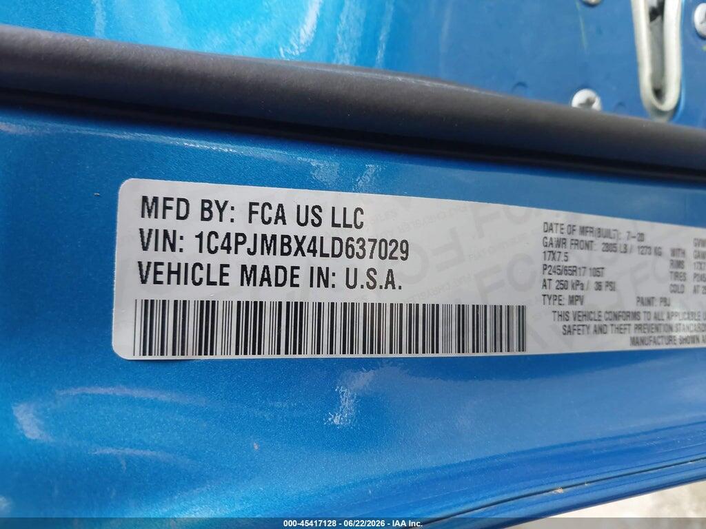 1C4PJMBX4LD637029 2020 JEEP CHEROKEE photo no. 9