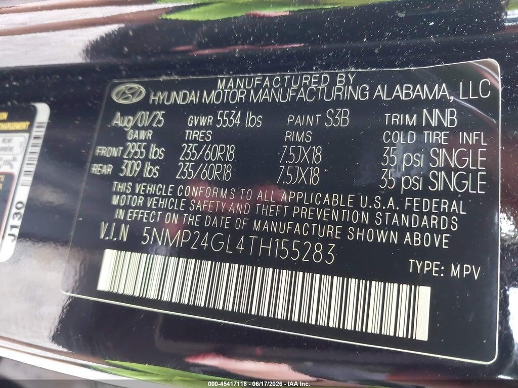 5NMP24GL4TH155283 2026 HYUNDAI SANTA FE photo no. 9