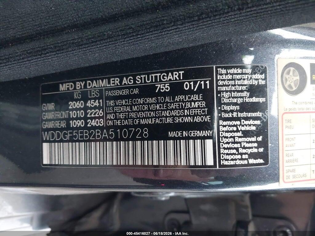 WDDGF5EB2BA510728 2011 MERCEDES-BENZ C 300 photo no. 9