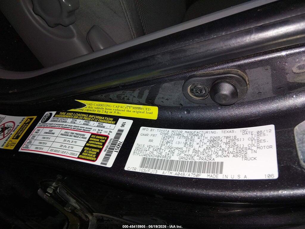 5TFLU4ENXDX049829 2013 TOYOTA TACOMA photo no. 9