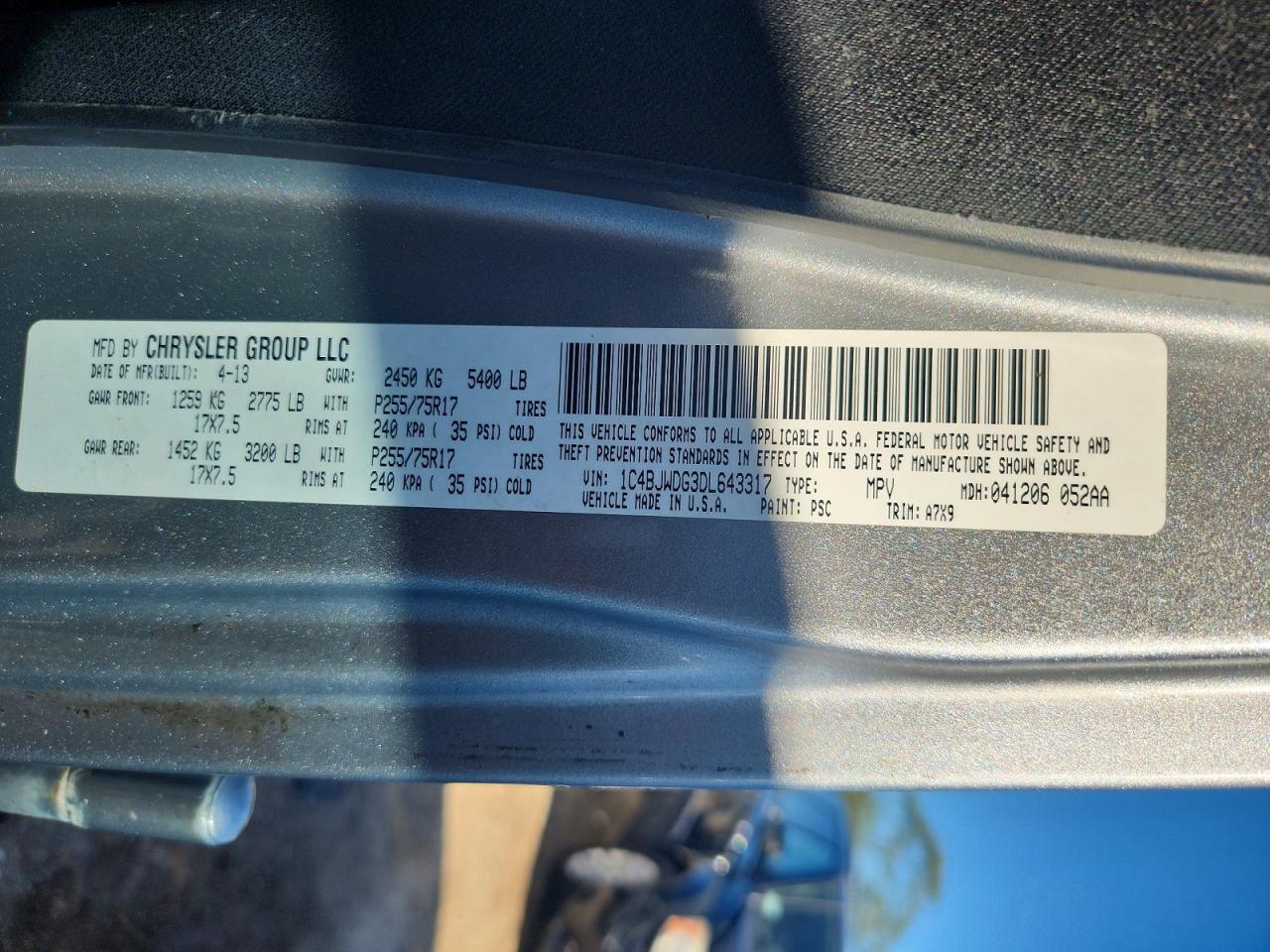 2013 JEEP WRANGLER UNLIMITED SPORT — Фото 12 из 12