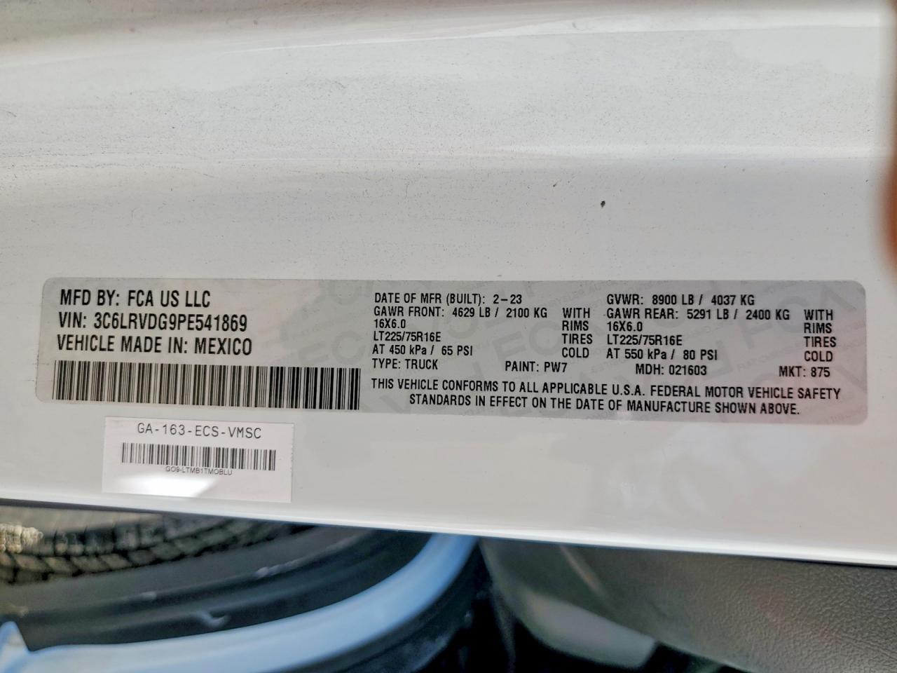 2023 RAM PROMASTER 2500 2500 HIGH — Фото 14 из 14