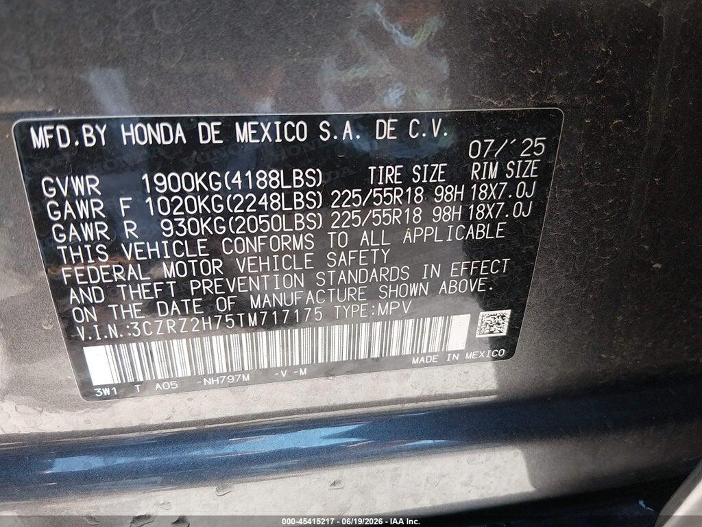 3CZRZ2H75TM717175 2026 HONDA HR-V photo no. 9