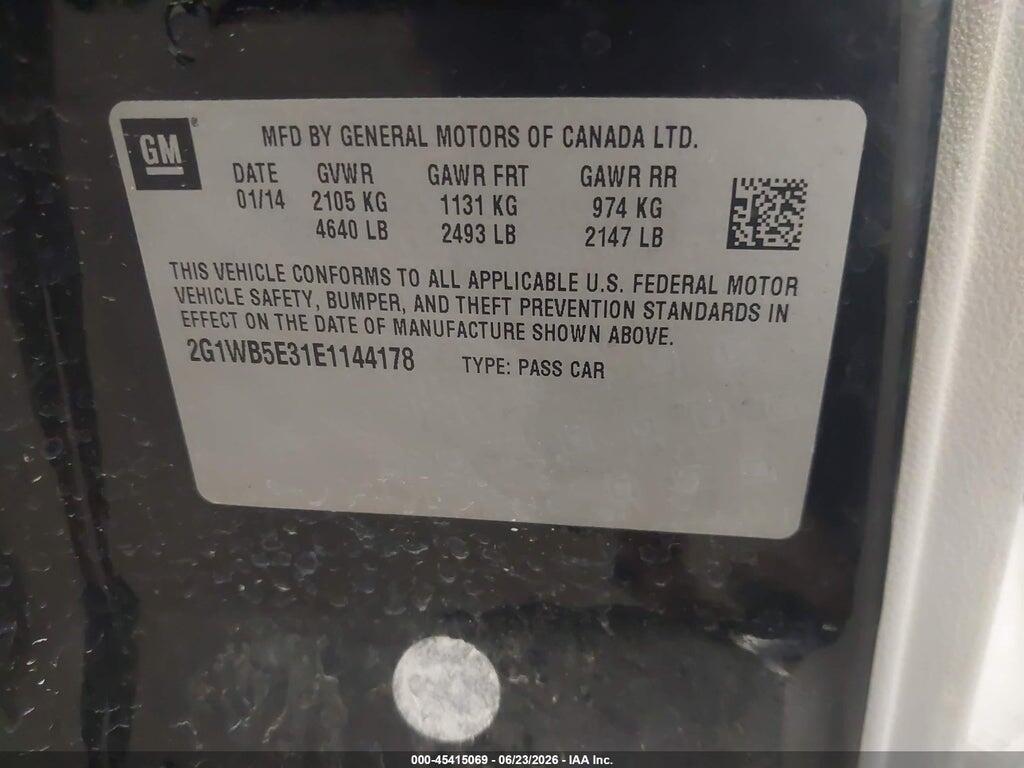 2G1WB5E31E1144178 2014 CHEVROLET IMPALA LIMITED photo no. 9