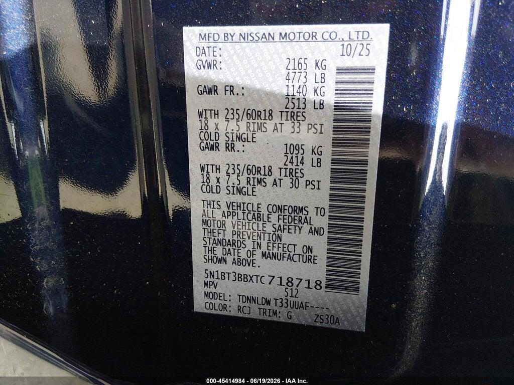 5N1BT3BBXTC718718 2026 NISSAN ROGUE photo no. 9