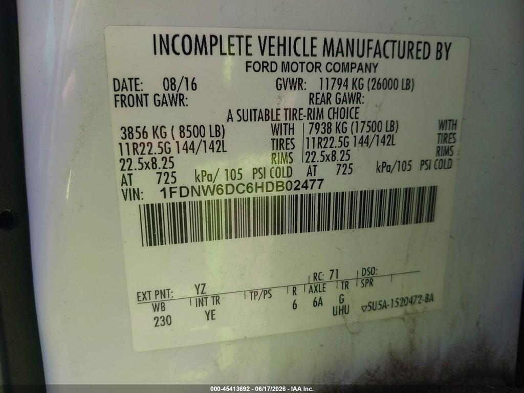 1FDNW6DC6HDB02477 2017 FORD F-650 DIESEL photo no. 8