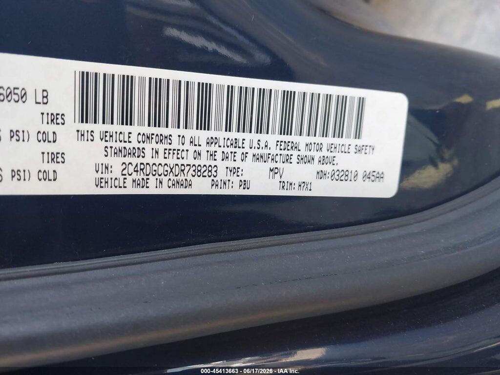 2C4RDGCGXDR738283 2013 DODGE GRAND CARAVAN photo no. 9