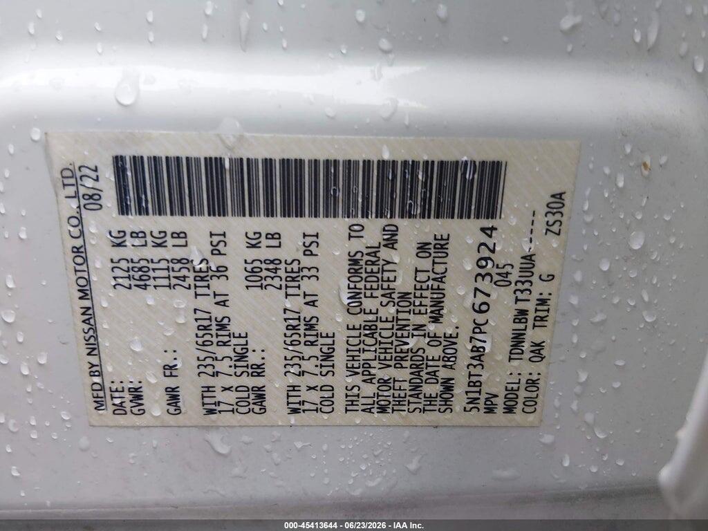 5N1BT3AB7PC673924 2023 NISSAN ROGUE photo no. 9