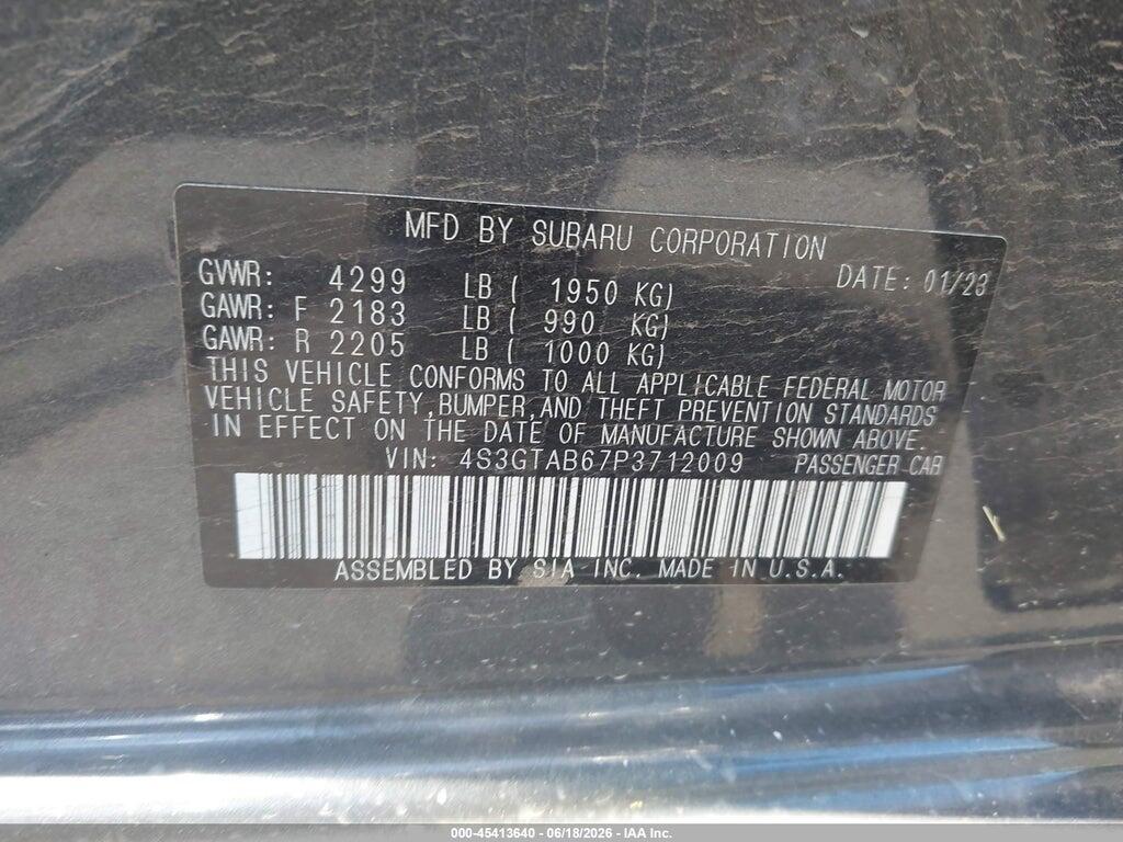 4S3GTAB67P3712009 2023 SUBARU IMPREZA photo no. 9