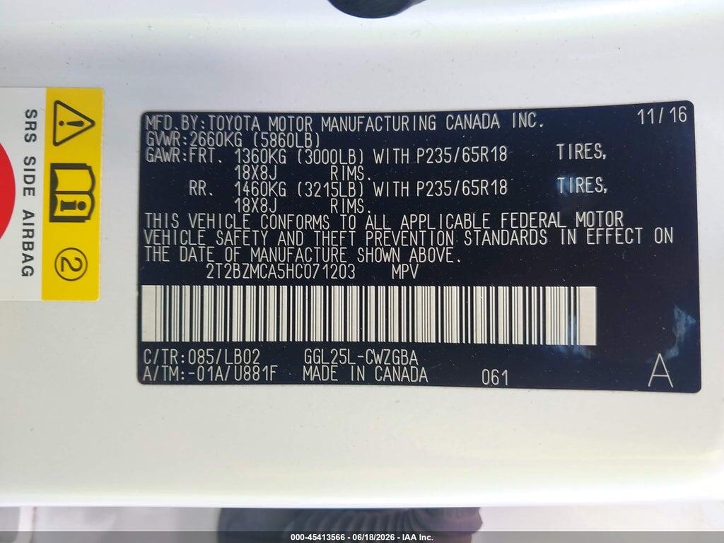 2T2BZMCA5HC071203 2017 LEXUS RX 350 photo no. 9
