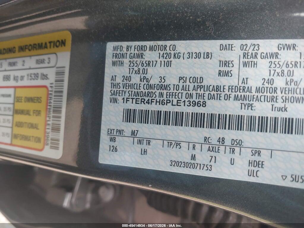 1FTER4FH6PLE13968 2023 FORD RANGER photo no. 9