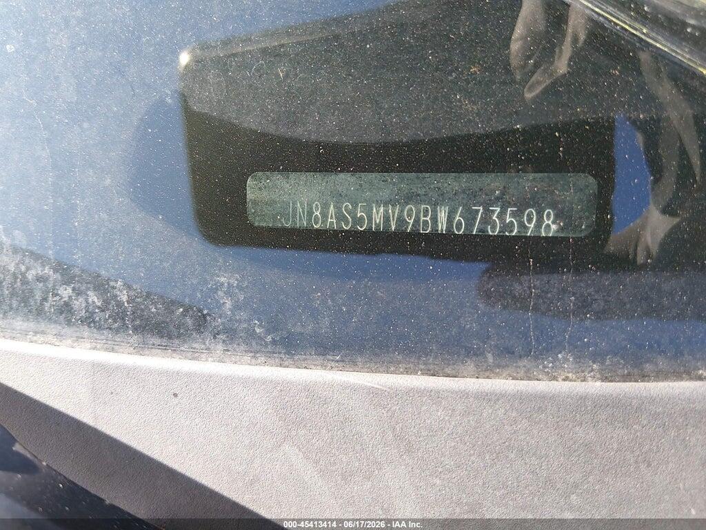 JN8AS5MV9BW673598 2011 NISSAN ROGUE photo no. 11