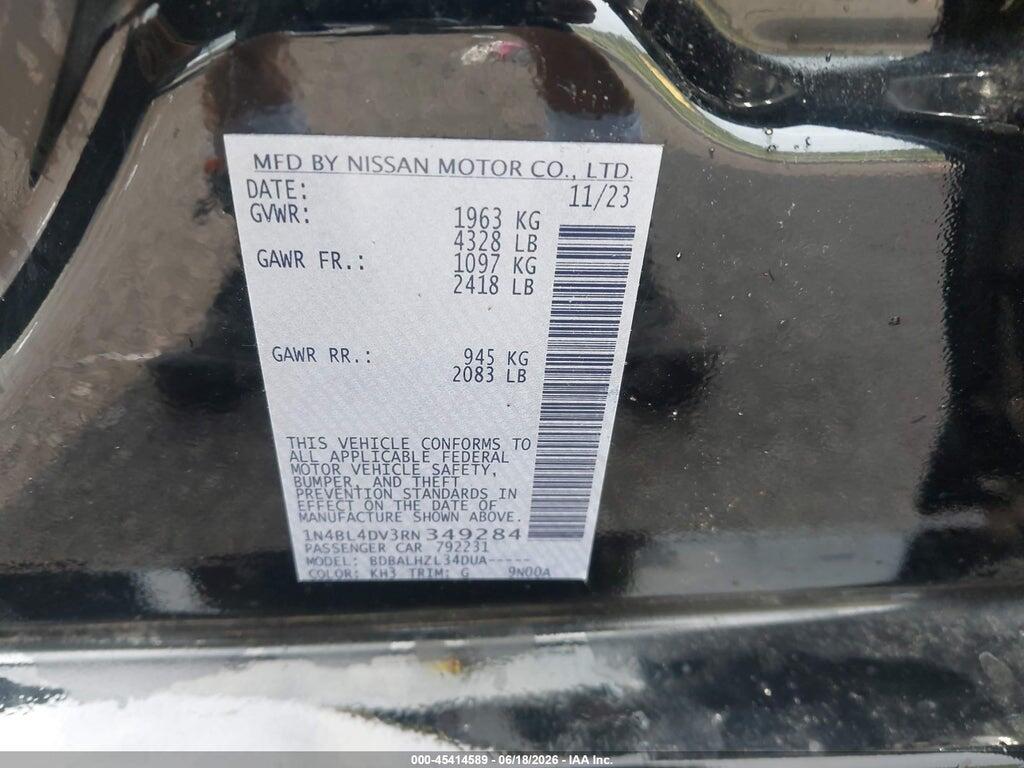 1N4BL4DV3RN349284 2024 NISSAN ALTIMA photo no. 9