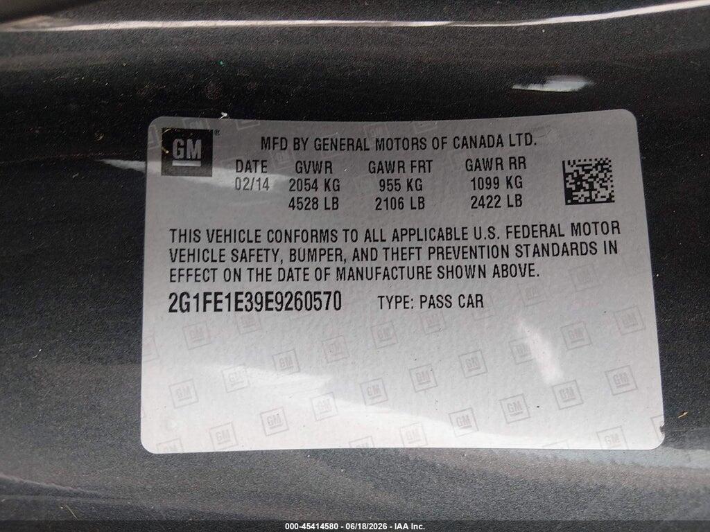 2G1FE1E39E9260570 2014 CHEVROLET CAMARO photo no. 9