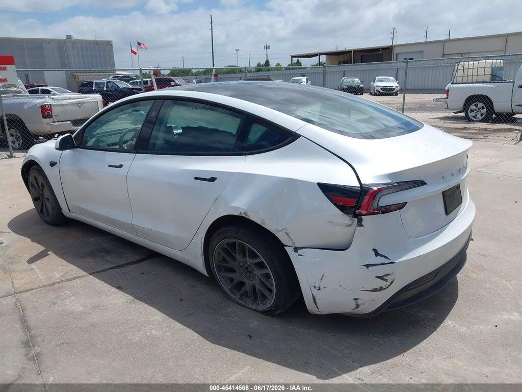 5YJ3E1EA9SF005613 2025 TESLA MODEL 3 photo no. 3
