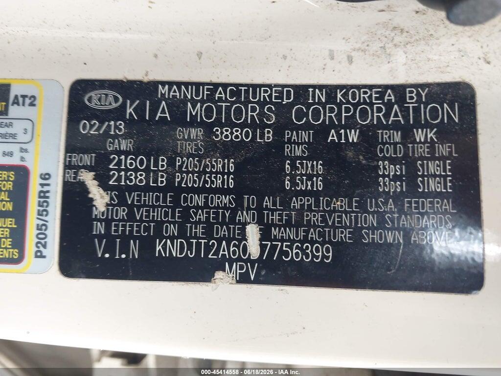 KNDJT2A60D7756399 2013 KIA SOUL photo no. 9