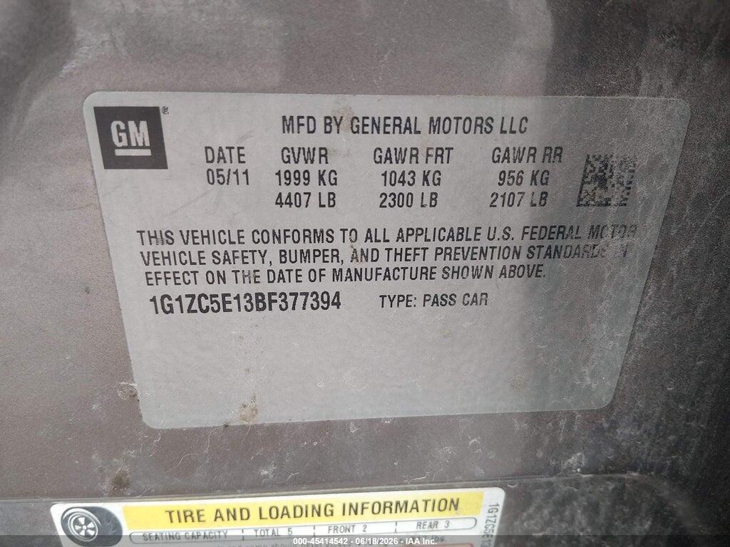 1G1ZC5E13BF377394 2011 CHEVROLET MALIBU photo no. 9