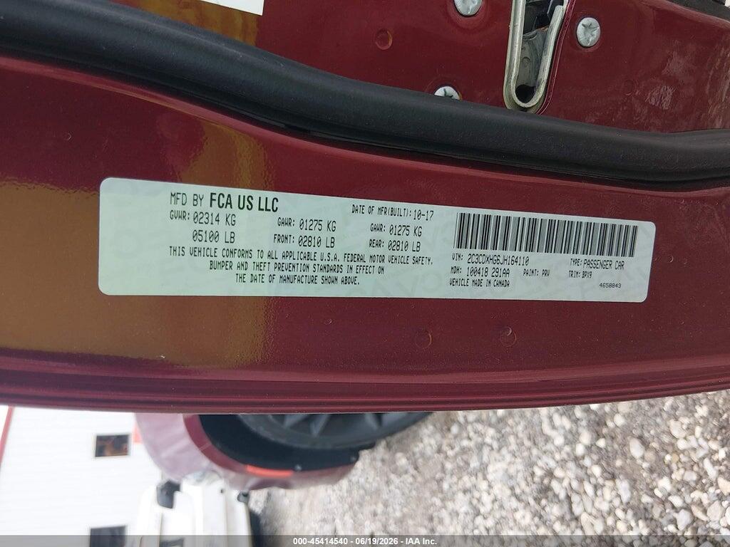 2C3CDXHG6JH164110 2018 DODGE CHARGER photo no. 9