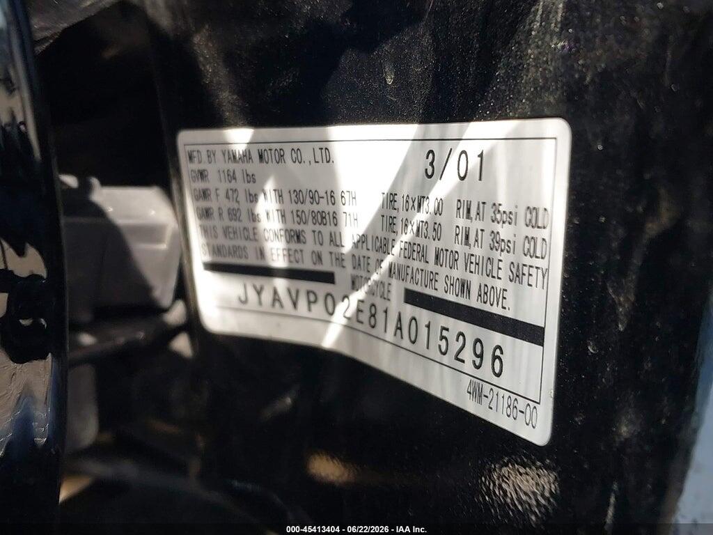 JYAVP02E81A015296 2001 YAMAHA XV1600 photo no. 10