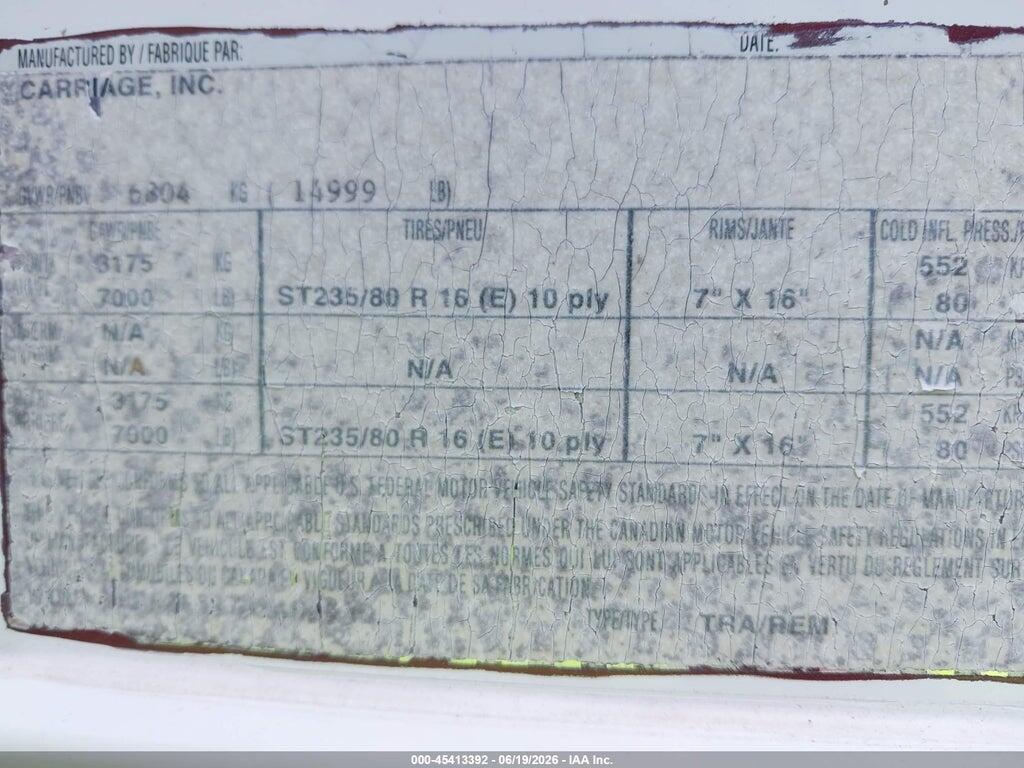 16F62E5R791A09930 2009 CARRIAGE CAMEO photo no. 9
