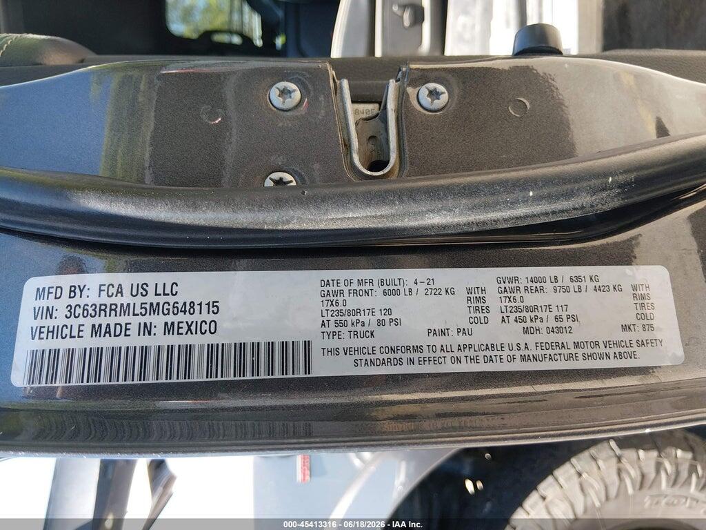 3C63RRML5MG648115 2021 RAM 3500 photo no. 9
