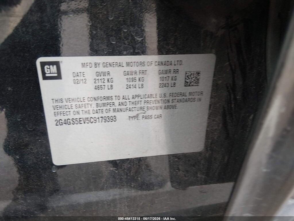 2G4GS5EV5C9179393 2012 BUICK REGAL photo no. 8